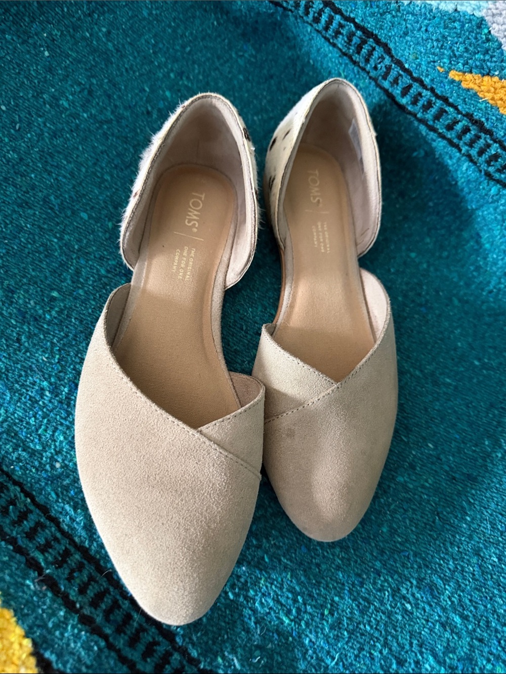 TOMS Taupe Suede D'Orsay Flats